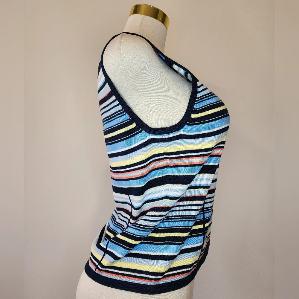 Liz Claiborne Colorful Striped Knit Tank Top NWT - Picture 5 of 8